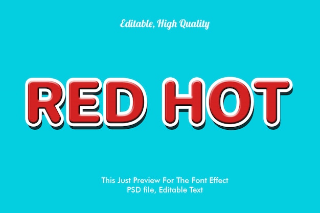 Maquete de efeito de fonte quente vermelha