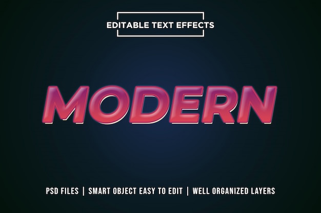 Maquete de efeito de texto editável gradiente moderno