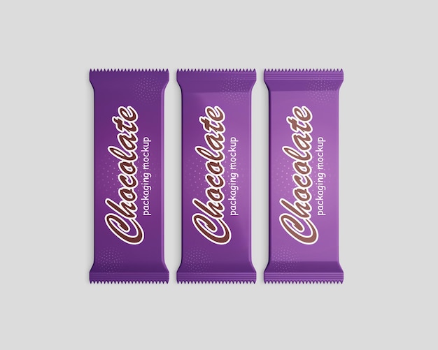 maquete de embalagem de chocolate