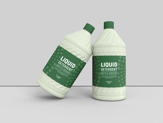 Maquete de embalagem de frasco de detergente líquido