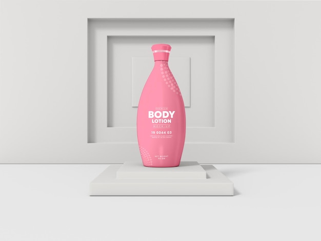 PSD maquete de embalagem de frasco de loção corporal cosmética