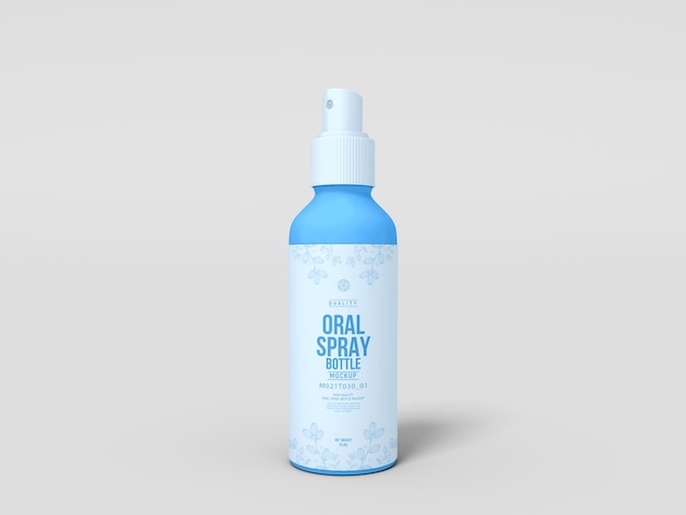 Maquete de embalagem de frasco de spray oral