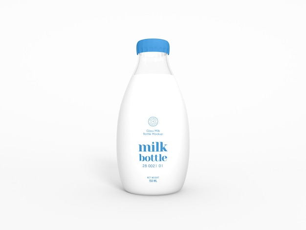 PSD maquete de embalagem de garrafa de leite de vidro