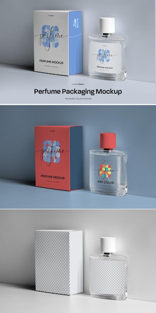 Maquete de embalagem de perfume