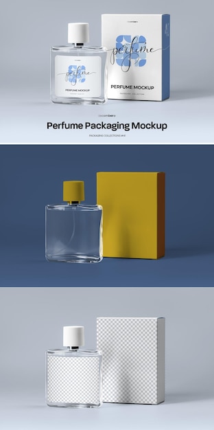 Maquete de embalagem de perfume