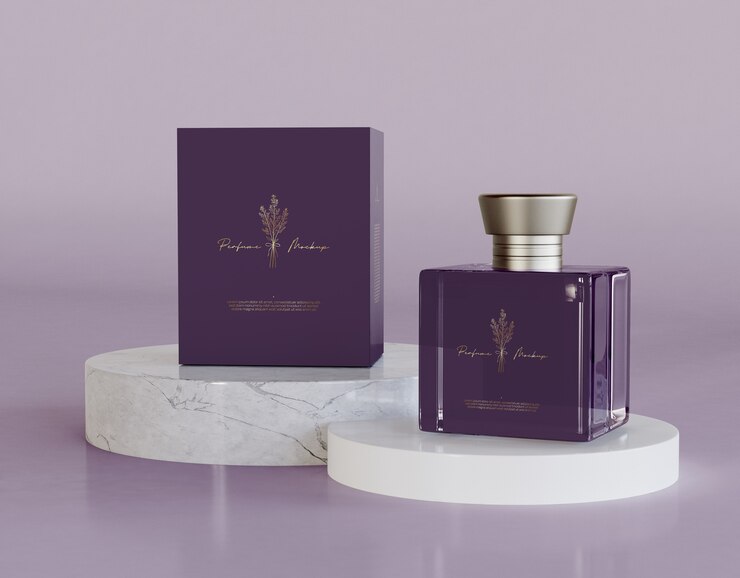 PSD maquete de embalagem de perfume