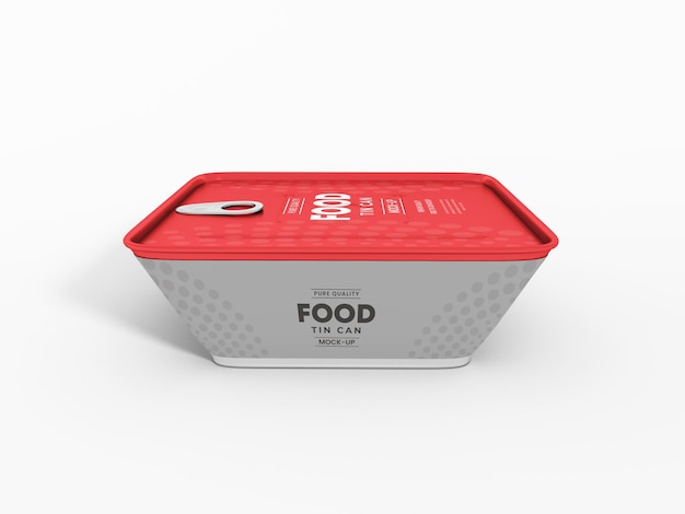 Maquete de Embalagem de Recipiente de Alimentos de Alumínio