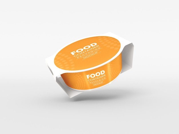 Maquete de embalagem de recipiente de plástico para alimentos