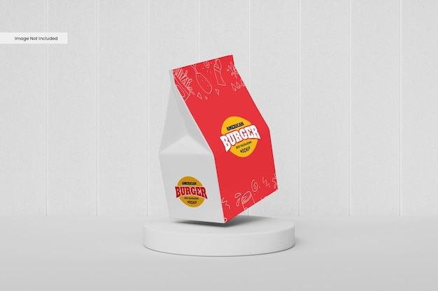 Maquete de embalagem de sacola de comida americana