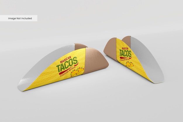 Maquete de embalagem de suporte de taco mexicano