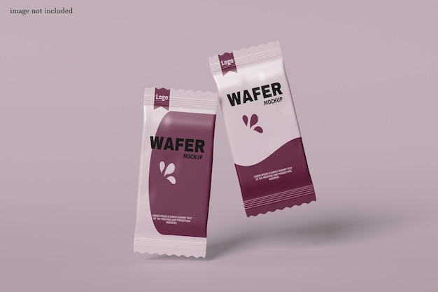 Maquete de embalagem de wafer