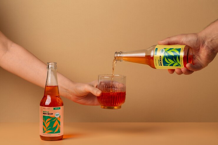 PSD maquete de embalagens de bebidas