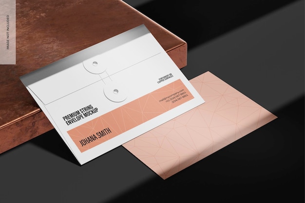 Maquete de Envelope de Cadeia Premium, Vista Esquerda
