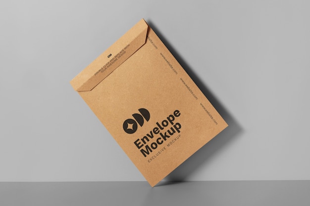 Maquete de envelope de papelão