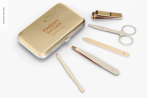 Maquete de estojo de manicure
