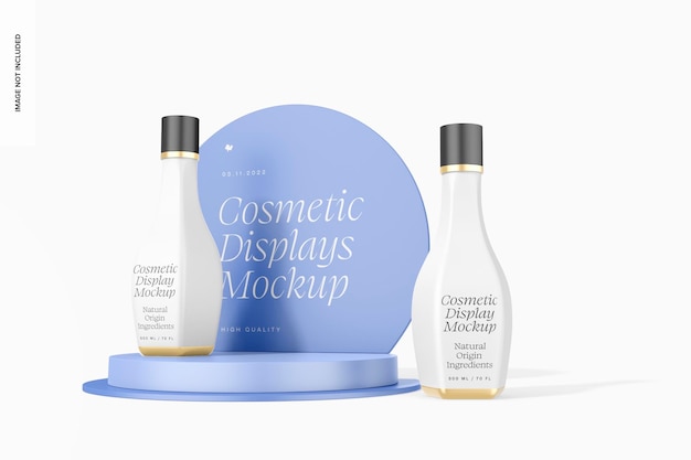 Maquete de Exibição Cosmética Redonda