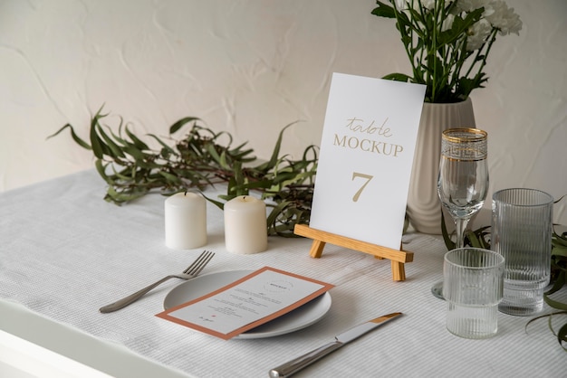 Maquete de exibição de mesa elegante