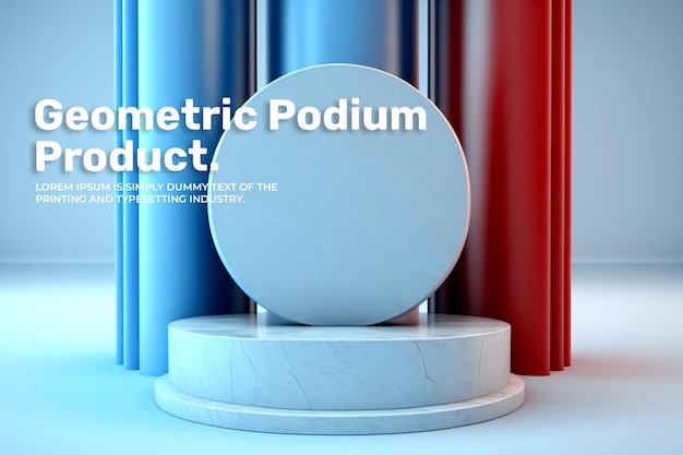maquete de exibição de palco de pódio realista para exibição de produto cena de apresentação de produto renderização em 3d