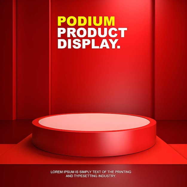 maquete de exibição de produto de palco de pódio elegante e luxuosa para apresentação de produto de show
