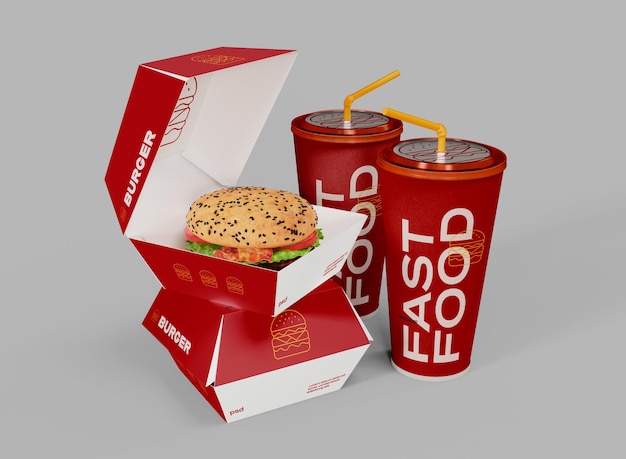 Maquete de fast food