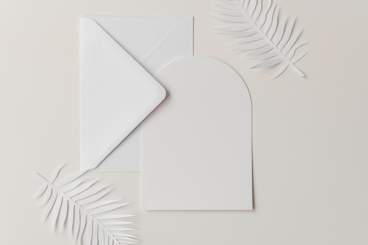 PSD maquete de folheto de arco com sobreposição de sombra
