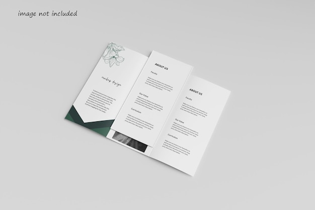 Maquete de folhetos trifold