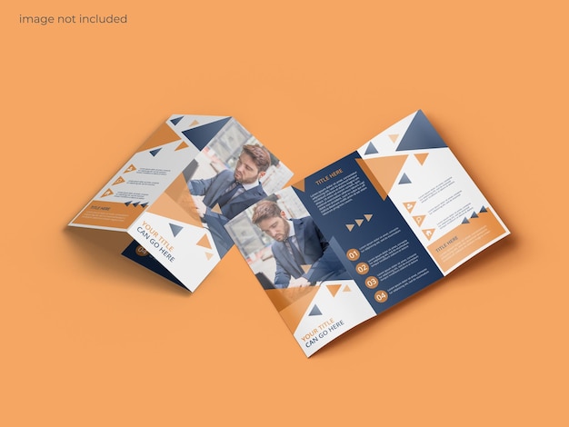 Maquete de folhetos trifold