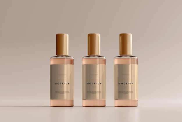 Maquete de frasco cosmético de vidro