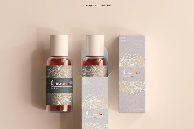 Maquete de frasco cosmético