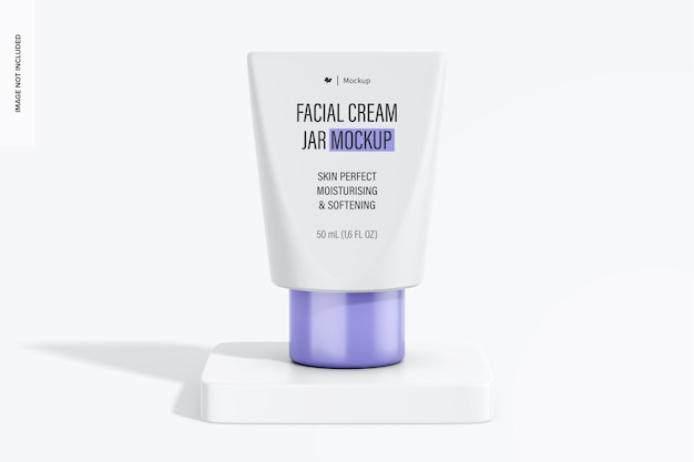 Maquete de frasco de creme facial de 50 ml vista frontal