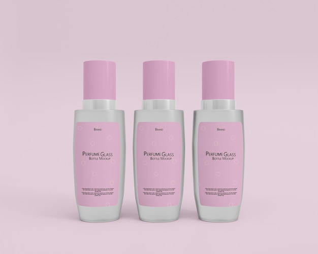 Maquete de frasco de perfume realista 3D