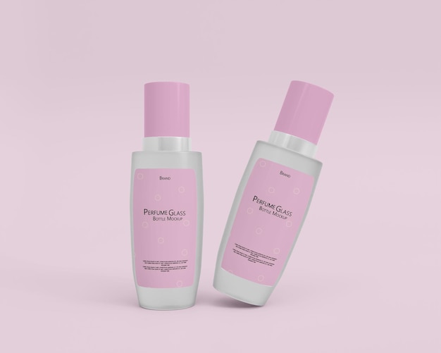 Maquete de frasco de perfume realista 3D