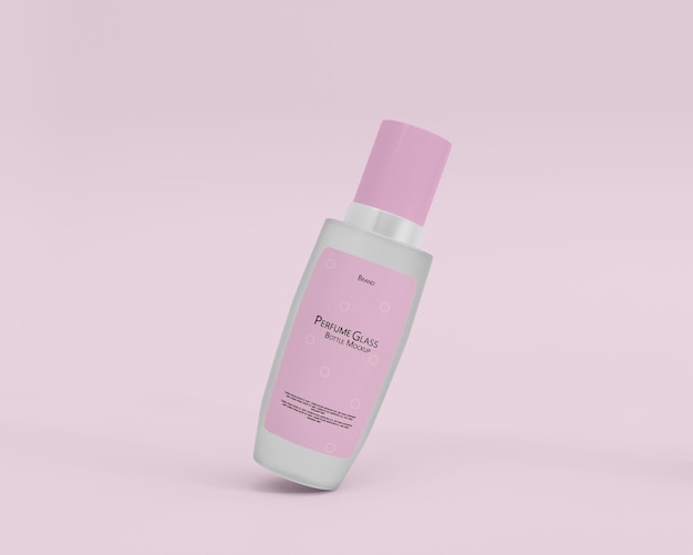 Maquete de frasco de perfume realista 3D