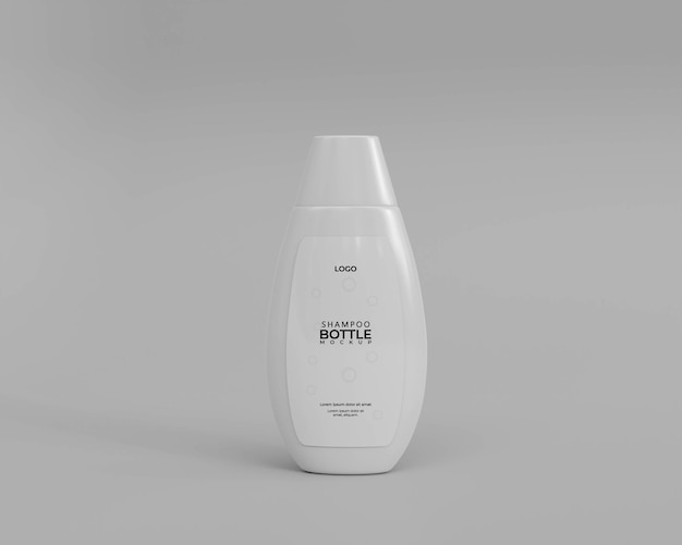 Maquete de frasco de shampoo 3D realista