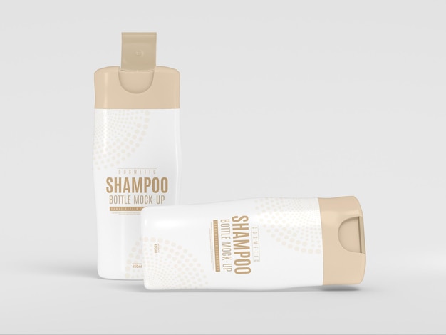 Maquete de frasco de shampoo cosmético