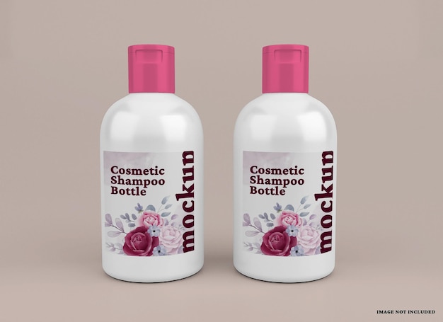 Maquete de frasco de shampoo cosmético