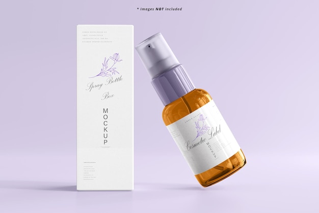 Maquete de frasco de spray cosmético