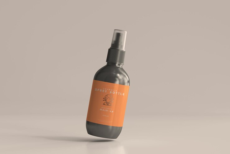 Maquete de frasco de spray cosmético