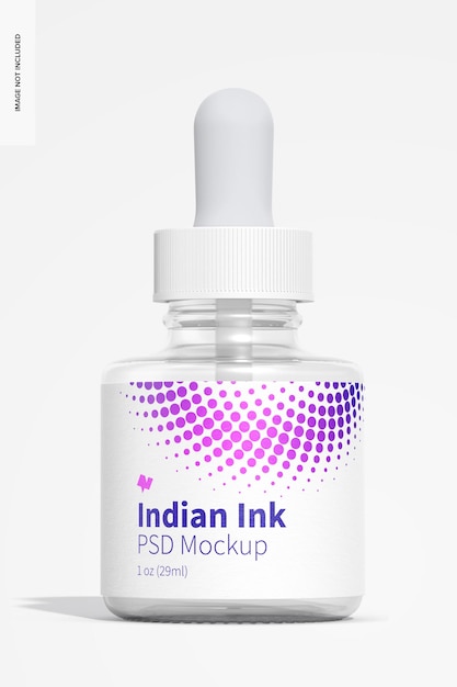 Maquete de frasco de tinta indiana