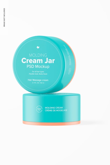 Maquete de frascos de creme de 3,4 oz