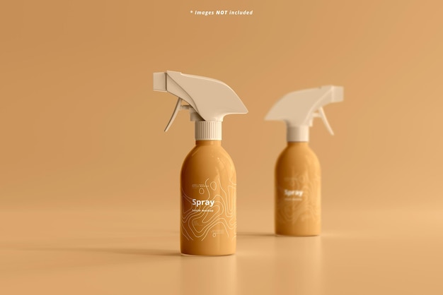 Maquete de frascos de spray cosmético