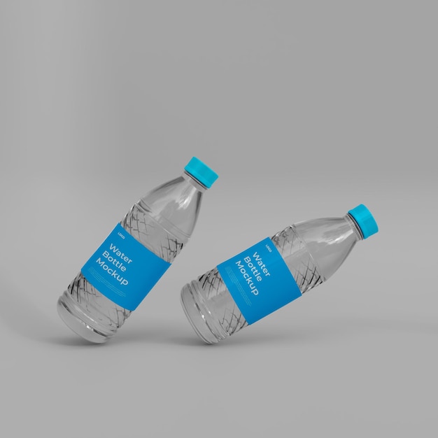 Maquete de garrafa de água 3d realista