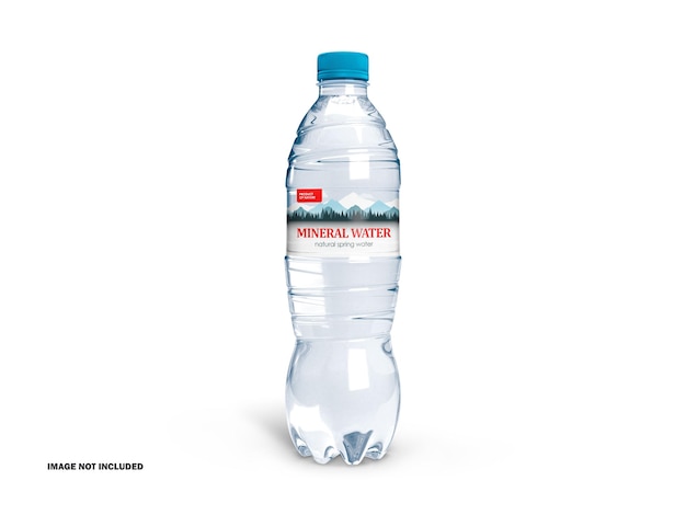 PSD maquete de garrafa de água de plástico 3d