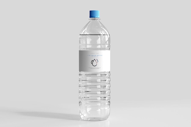 Maquete de garrafa de água doce