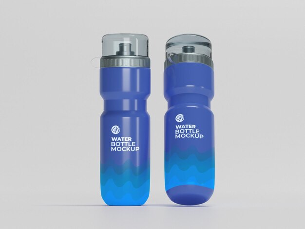 Maquete de garrafa de água esportiva