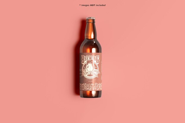 Maquete de garrafa de cerveja