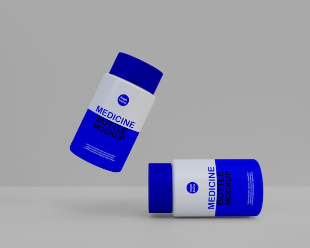 Maquete de garrafa de medicamentos
