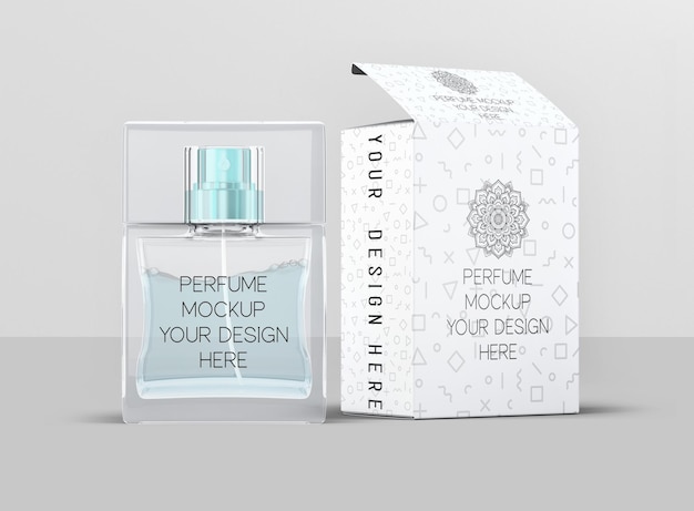 Maquete de garrafa de perfume