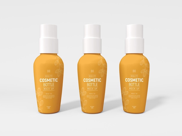 Maquete de garrafa de produto de beleza cosmética