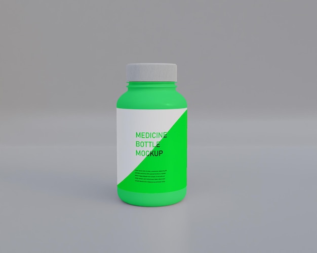 Maquete de garrafa de remédio de suplemento